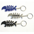 Fish Bone Shaped Metal Bottle Opener with Key Holder